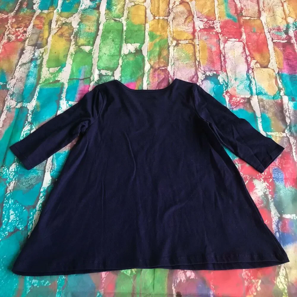 Gymboree Girls Tunic Size S 5 6 North Pole Party Snowflake Print Navy Blue‎ NEW